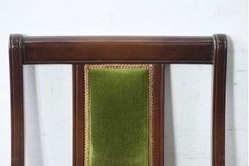 中古　美品　神戸洋家具　メープル不二屋　上品な佇まいが魅力的なダイニングチェア4脚セット(椅子、イス、アームレスチェア、ばら売り可能)(R-084420)