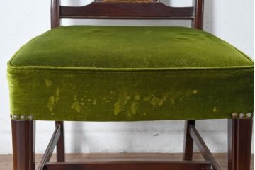 中古　美品　神戸洋家具　メープル不二屋　上品な佇まいが魅力的なダイニングチェア4脚セット(椅子、イス、アームレスチェア、ばら売り可能)(R-084420)