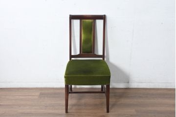 中古　美品　神戸洋家具　メープル不二屋　上品な佇まいが魅力的なダイニングチェア4脚セット(椅子、イス、アームレスチェア、ばら売り可能)(R-084420)