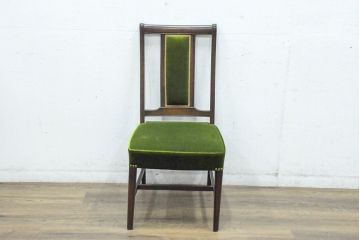 中古　美品　神戸洋家具　メープル不二屋　上品な佇まいが魅力的なダイニングチェア4脚セット(椅子、イス、アームレスチェア、ばら売り可能)(R-084420)