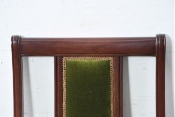 中古　美品　神戸洋家具　メープル不二屋　上品な佇まいが魅力的なダイニングチェア4脚セット(椅子、イス、アームレスチェア、ばら売り可能)(R-084420)