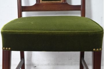 中古　美品　神戸洋家具　メープル不二屋　上品な佇まいが魅力的なダイニングチェア4脚セット(椅子、イス、アームレスチェア、ばら売り可能)(R-084420)