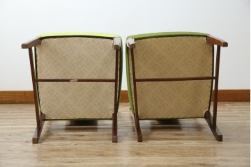 中古　美品　神戸洋家具　メープル不二屋　上品な佇まいが魅力的なダイニングチェア2脚セット　(R-084420)