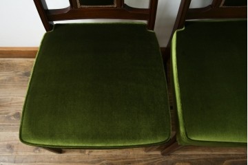 中古　美品　神戸洋家具　メープル不二屋　上品な佇まいが魅力的なダイニングチェア2脚セット　(R-084420)