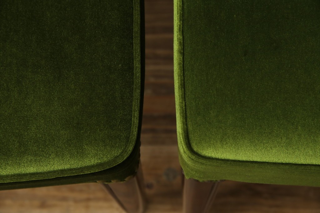 中古　美品　神戸洋家具　メープル不二屋　上品な佇まいが魅力的なダイニングチェア2脚セット　(R-084420)