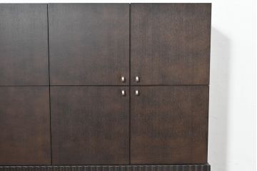 中古　美品　展示品　AIDEC(アイデック)　スタイリッシュなモダンデザインがお洒落なサイドボード(収納棚、戸棚、リビングボード、キャビネット)(定価約33万円)(R-084424)