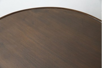 中古　藤栄(FUJIEI )　ペスコ(PESCO )　木の温もりとガラスの抜け感が魅力のラウンドテーブル　(R-084433)