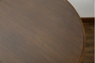中古　藤栄(FUJIEI )　ペスコ(PESCO )　木の温もりとガラスの抜け感が魅力のラウンドテーブル　(R-084433)