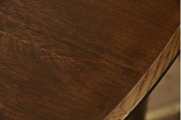 中古　藤栄(FUJIEI )　ペスコ(PESCO )　木の温もりとガラスの抜け感が魅力のラウンドテーブル　(R-084433)