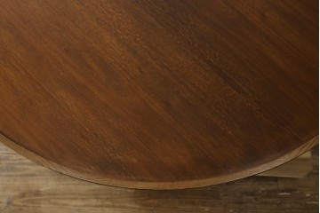 中古　藤栄(FUJIEI )　ペスコ(PESCO )　木の温もりとガラスの抜け感が魅力のラウンドテーブル　(R-084433)