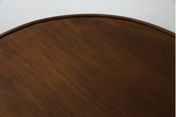 中古　藤栄(FUJIEI )　ペスコ(PESCO )　木の温もりとガラスの抜け感が魅力のラウンドテーブル　(R-084433)