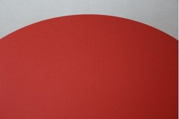 和製ビンテージ　ADAL(アダル)　レッドカラーがアクセント!放射状に伸びるレッグがオブジェのようなリンクテーブル　定価約20万円　(R-084434)