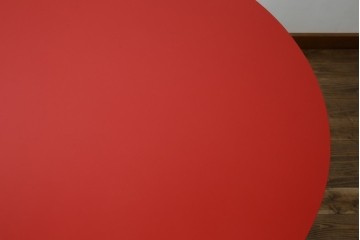 和製ビンテージ　ADAL(アダル)　レッドカラーがアクセント!放射状に伸びるレッグがオブジェのようなリンクテーブル　定価約20万円　(R-084434)