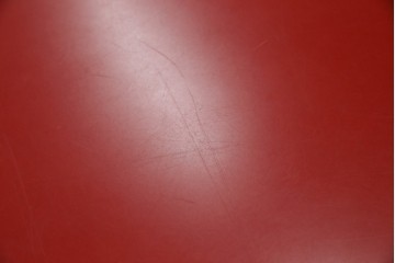 和製ビンテージ　ADAL(アダル)　レッドカラーがアクセント!放射状に伸びるレッグがオブジェのようなリンクテーブル　定価約20万円　(R-084434)