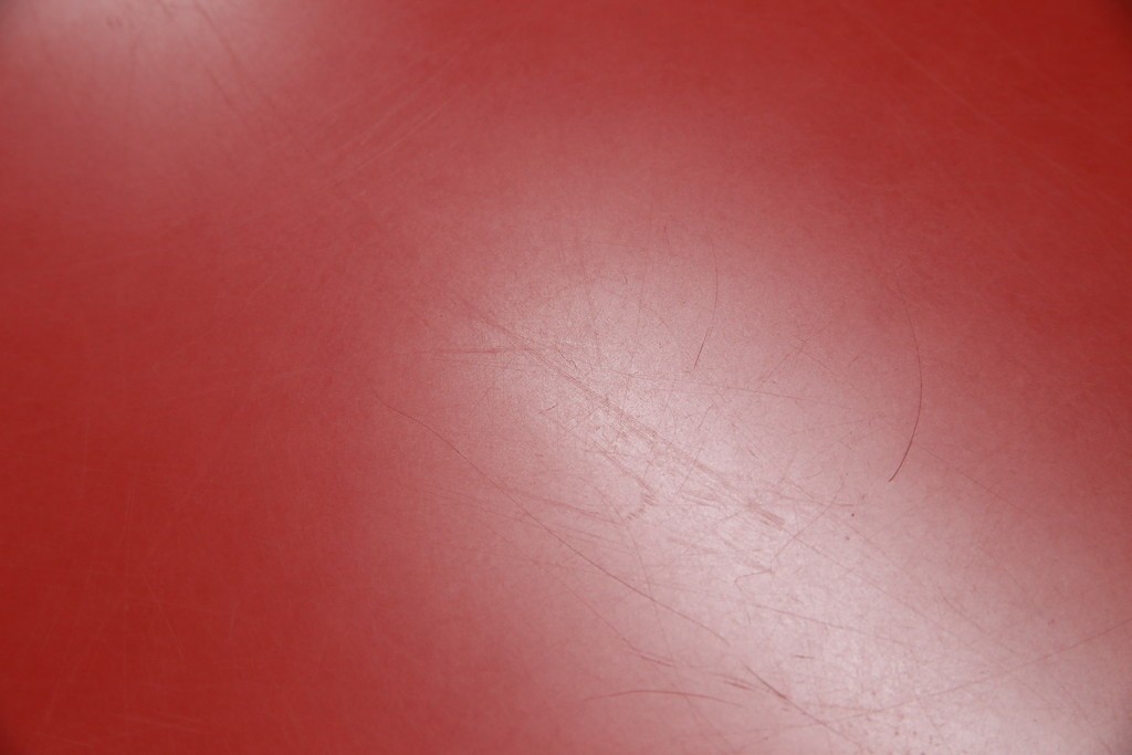 和製ビンテージ　ADAL(アダル)　レッドカラーがアクセント!放射状に伸びるレッグがオブジェのようなリンクテーブル　定価約20万円　(R-084434)