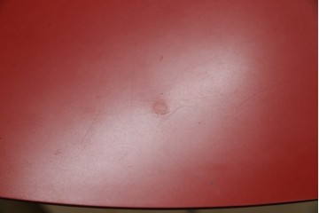 和製ビンテージ　ADAL(アダル)　レッドカラーがアクセント!放射状に伸びるレッグがオブジェのようなリンクテーブル　定価約20万円　(R-084434)