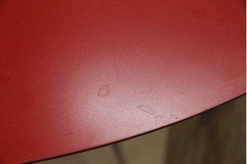 和製ビンテージ　ADAL(アダル)　レッドカラーがアクセント!放射状に伸びるレッグがオブジェのようなリンクテーブル　定価約20万円　(R-084434)