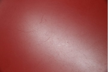 和製ビンテージ　ADAL(アダル)　レッドカラーがアクセント!放射状に伸びるレッグがオブジェのようなリンクテーブル　定価約20万円　(R-084434)