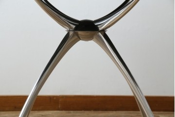 和製ビンテージ　ADAL(アダル)　レッドカラーがアクセント!放射状に伸びるレッグがオブジェのようなリンクテーブル　定価約20万円　(R-084434)