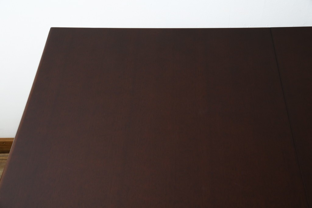 中古　美品　神戸洋家具　メープル不二屋　上品なカラーが高級感を醸し出すエクステンションテーブル　(R-084435)