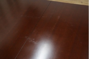 中古　美品　神戸洋家具　メープル不二屋　上品なカラーが高級感を醸し出すエクステンションテーブル　(R-084435)