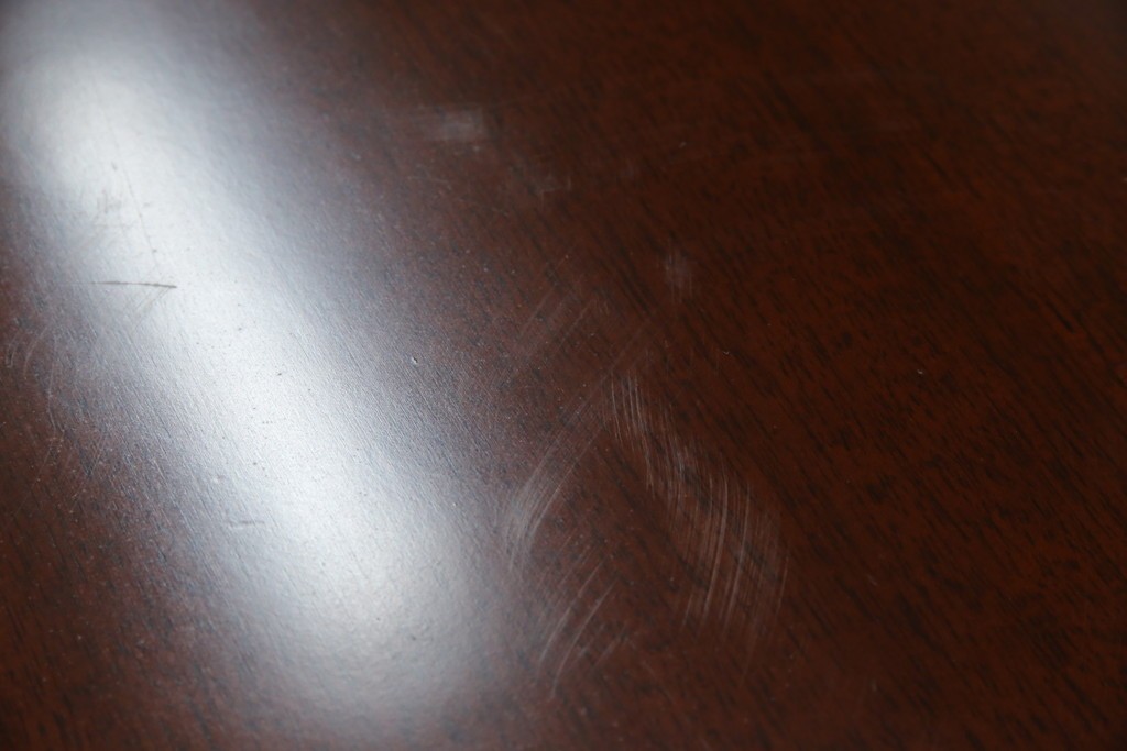 中古　美品　神戸洋家具　メープル不二屋　上品なカラーが高級感を醸し出すエクステンションテーブル　(R-084435)