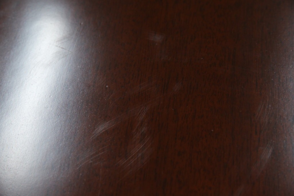 中古　美品　神戸洋家具　メープル不二屋　上品なカラーが高級感を醸し出すエクステンションテーブル　(R-084435)