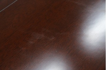 中古　美品　神戸洋家具　メープル不二屋　上品なカラーが高級感を醸し出すエクステンションテーブル　(R-084435)