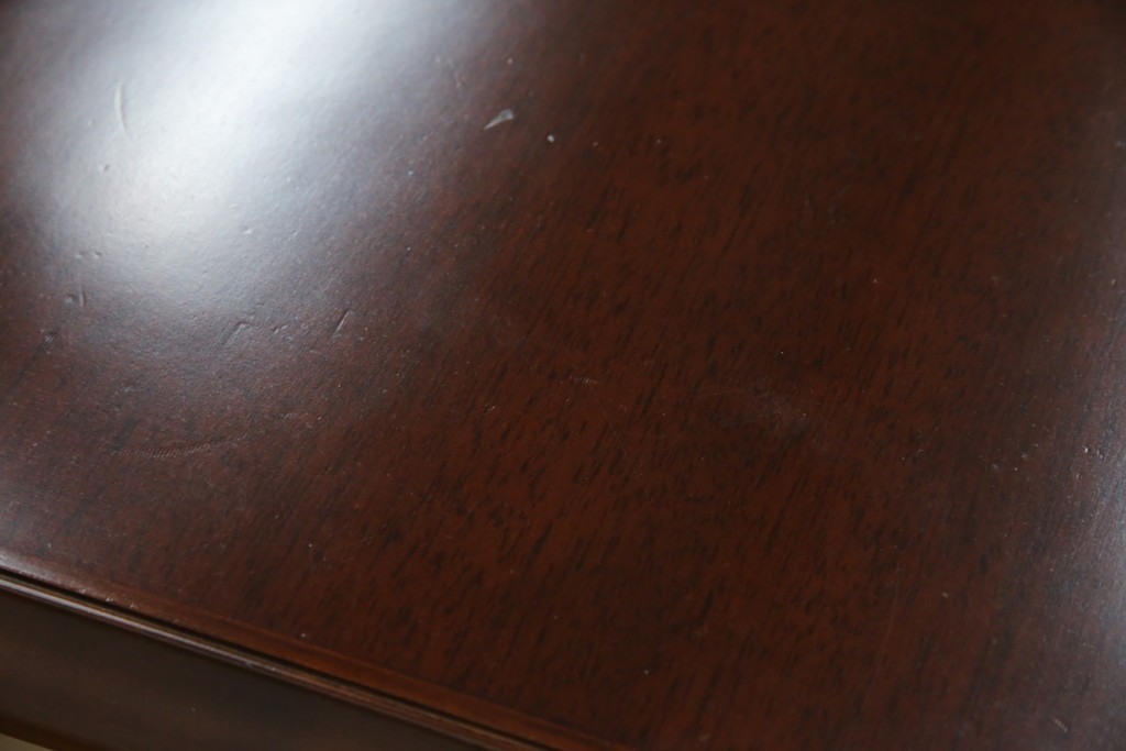 中古　美品　神戸洋家具　メープル不二屋　上品なカラーが高級感を醸し出すエクステンションテーブル　(R-084435)