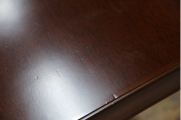 中古　美品　神戸洋家具　メープル不二屋　上品なカラーが高級感を醸し出すエクステンションテーブル　(R-084435)