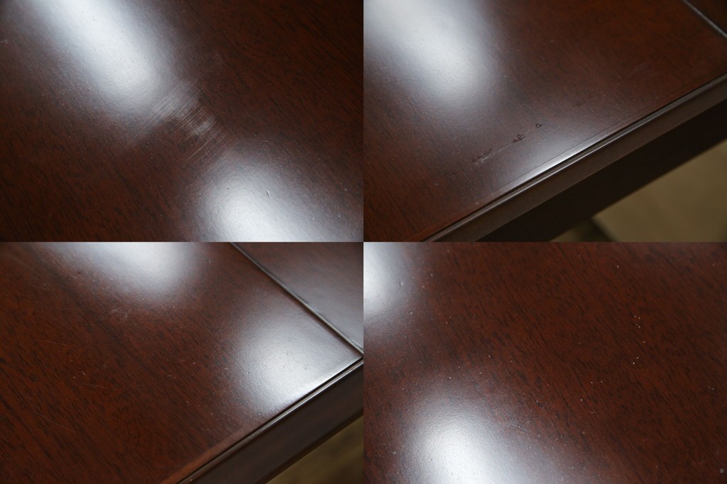 中古　美品　神戸洋家具　メープル不二屋　上品なカラーが高級感を醸し出すエクステンションテーブル　(R-084435)