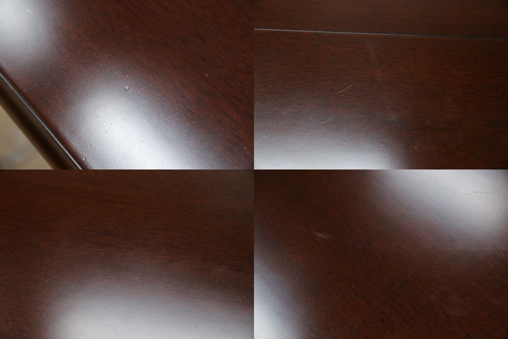 中古　美品　神戸洋家具　メープル不二屋　上品なカラーが高級感を醸し出すエクステンションテーブル　(R-084435)