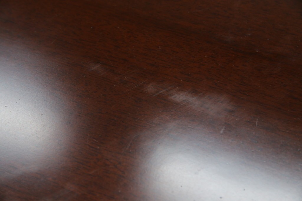 中古　美品　神戸洋家具　メープル不二屋　上品なカラーが高級感を醸し出すエクステンションテーブル　(R-084435)