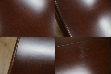 中古　美品　神戸洋家具　メープル不二屋　上品なカラーが高級感を醸し出すエクステンションテーブル　(R-084435)