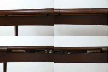 中古　美品　神戸洋家具　メープル不二屋　上品なカラーが高級感を醸し出すエクステンションテーブル　(R-084435)