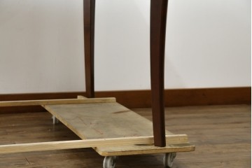 中古　美品　神戸洋家具　メープル不二屋　上品なカラーが高級感を醸し出すエクステンションテーブル　(R-084435)