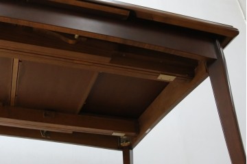 中古　美品　神戸洋家具　メープル不二屋　上品なカラーが高級感を醸し出すエクステンションテーブル　(R-084435)