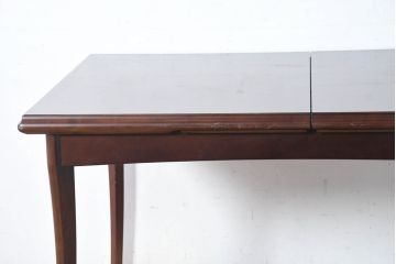 中古　美品　神戸洋家具　メープル不二屋　上品なカラーが高級感を醸し出すエクステンションテーブル(ダイニングテーブル、拡張式テーブル、伸長式、食卓、4人掛け、6人掛け、8人掛け、4人用、6人用、8人用)(R-084435)