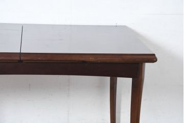 中古　美品　神戸洋家具　メープル不二屋　上品なカラーが高級感を醸し出すエクステンションテーブル(ダイニングテーブル、拡張式テーブル、伸長式、食卓、4人掛け、6人掛け、8人掛け、4人用、6人用、8人用)(R-084435)
