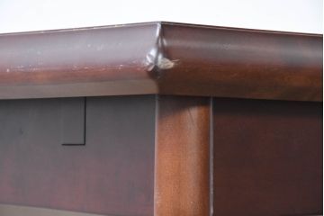中古　美品　神戸洋家具　メープル不二屋　上品なカラーが高級感を醸し出すエクステンションテーブル(ダイニングテーブル、拡張式テーブル、伸長式、食卓、4人掛け、6人掛け、8人掛け、4人用、6人用、8人用)(R-084435)