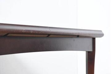 中古　美品　神戸洋家具　メープル不二屋　上品なカラーが高級感を醸し出すエクステンションテーブル(ダイニングテーブル、拡張式テーブル、伸長式、食卓、4人掛け、6人掛け、8人掛け、4人用、6人用、8人用)(R-084435)