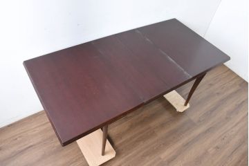 中古　美品　神戸洋家具　メープル不二屋　上品なカラーが高級感を醸し出すエクステンションテーブル(ダイニングテーブル、拡張式テーブル、伸長式、食卓、4人掛け、6人掛け、8人掛け、4人用、6人用、8人用)(R-084435)