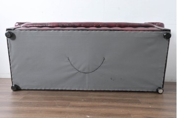 中古　美品　本革　Re-L(リエル)　クラシカルなお部屋の主役になるチェスターフィールドソファ　3人掛けソファ(R-084436)