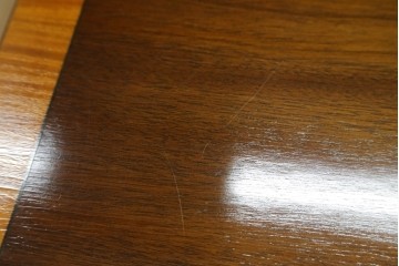 中古　美品　イギリス　高級ブランド　RACKSTRAW(ラックストロー)　優雅な曲線を描く2本脚のデザインが美しいダイニングテーブル　定価約45万円　(R-084439)