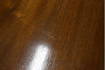 中古　美品　イギリス　高級ブランド　RACKSTRAW(ラックストロー)　優雅な曲線を描く2本脚のデザインが美しいダイニングテーブル　定価約45万円　(R-084439)