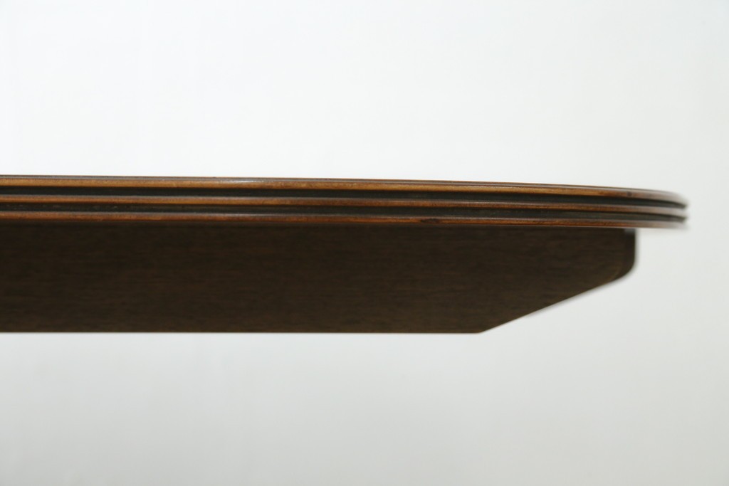 中古　美品　イギリス　高級ブランド　RACKSTRAW(ラックストロー)　優雅な曲線を描く2本脚のデザインが美しいダイニングテーブル　定価約45万円　(R-084439)