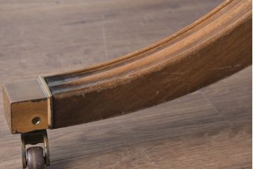 中古　美品　イギリス　高級ブランド　RACKSTRAW(ラックストロー)　優雅な曲線を描く2本脚のデザインが美しいダイニングテーブル(食卓、4人用、6人用、4人掛け、6人掛け、英国)(定価約45万円)(R-084439)