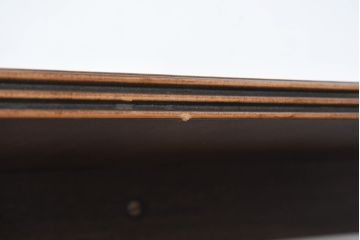 中古　美品　イギリス　高級ブランド　RACKSTRAW(ラックストロー)　優雅な曲線を描く2本脚のデザインが美しいダイニングテーブル(食卓、4人用、6人用、4人掛け、6人掛け、英国)(定価約45万円)(R-084439)
