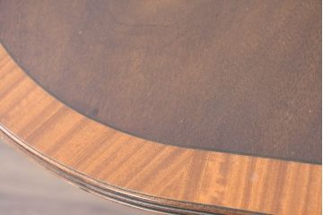中古　美品　イギリス　高級ブランド　RACKSTRAW(ラックストロー)　優雅な曲線を描く2本脚のデザインが美しいダイニングテーブル(食卓、4人用、6人用、4人掛け、6人掛け、英国)(定価約45万円)(R-084439)