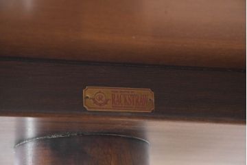 中古　美品　イギリス　高級ブランド　RACKSTRAW(ラックストロー)　優雅な曲線を描く2本脚のデザインが美しいダイニングテーブル(食卓、4人用、6人用、4人掛け、6人掛け、英国)(定価約45万円)(R-084439)